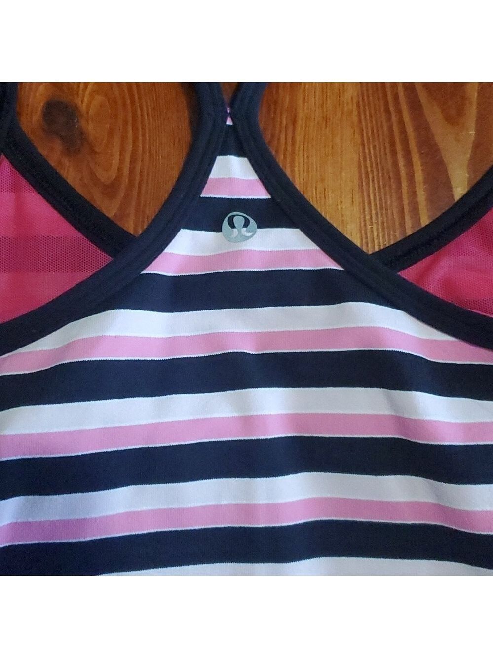 Lululemon striped racer back tank top size medium - Picture 3 of 4